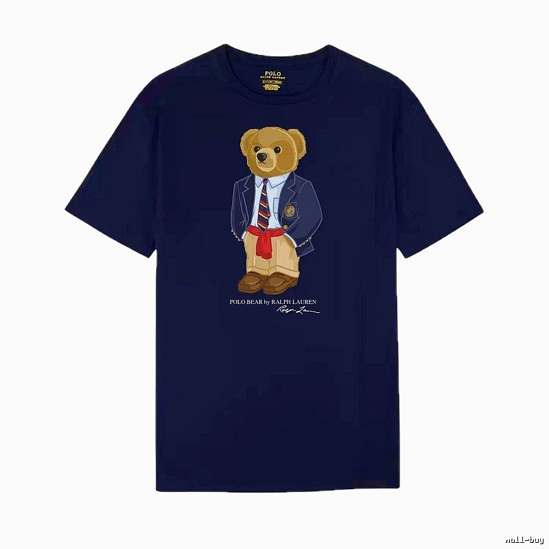 Ralph Lauren Teddy Bear Preppy Style Royal Blue T-shirt