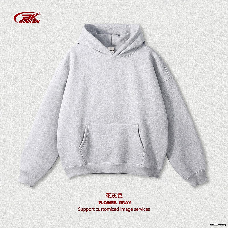 Resort Pullover hoodie Navy Blank Kangaroo for Travel Looks