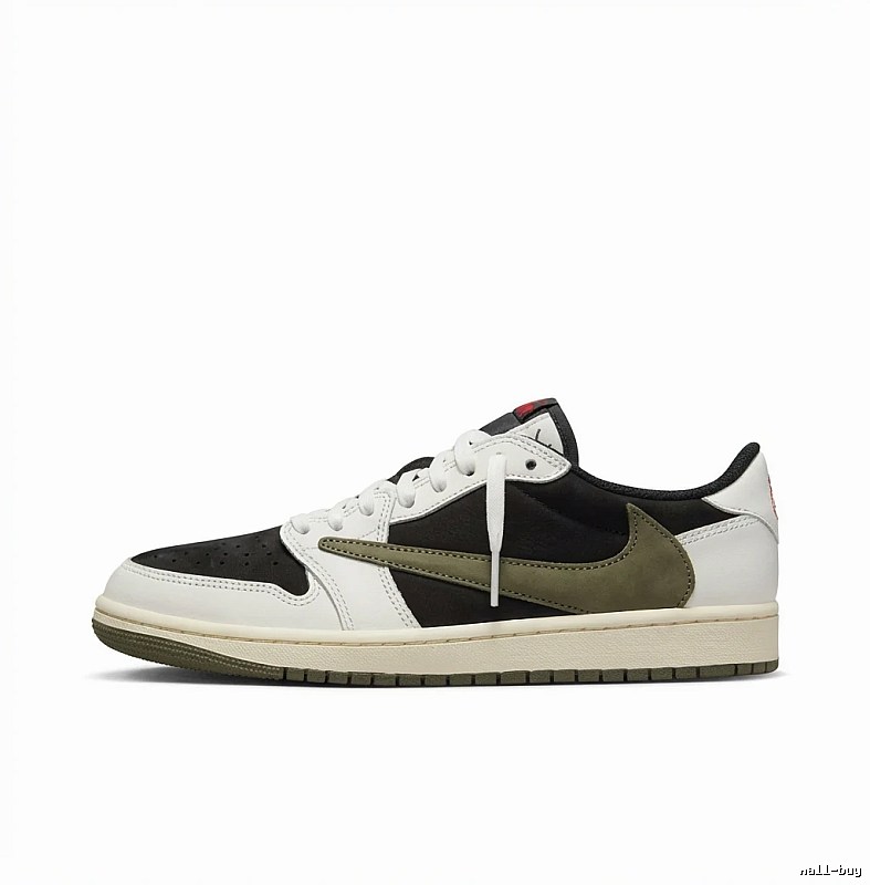 Retro black and white Jordan AJ1 sports shoes