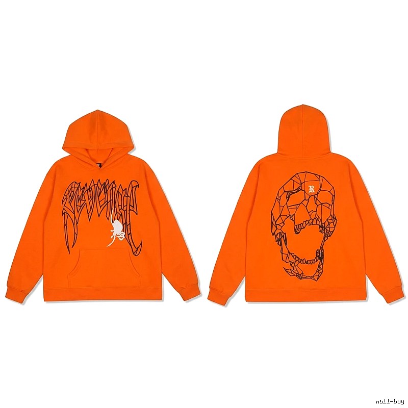 Revenge Skeleton Style Orange Hoodie