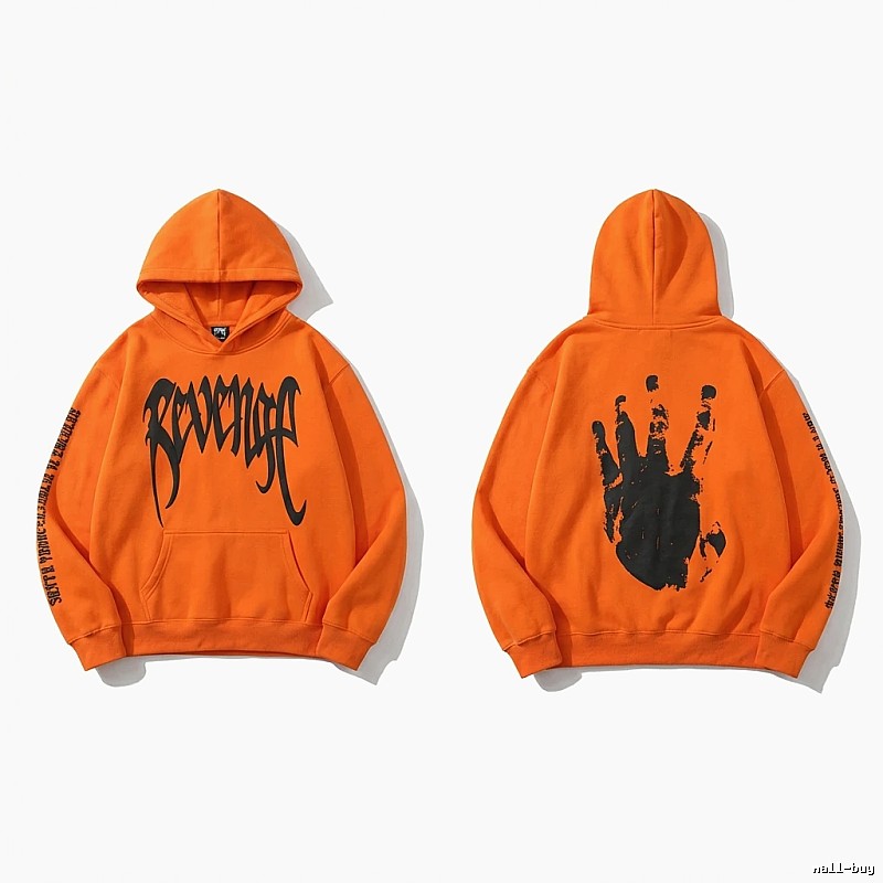 Revenge trendy and cool style orange hoodie