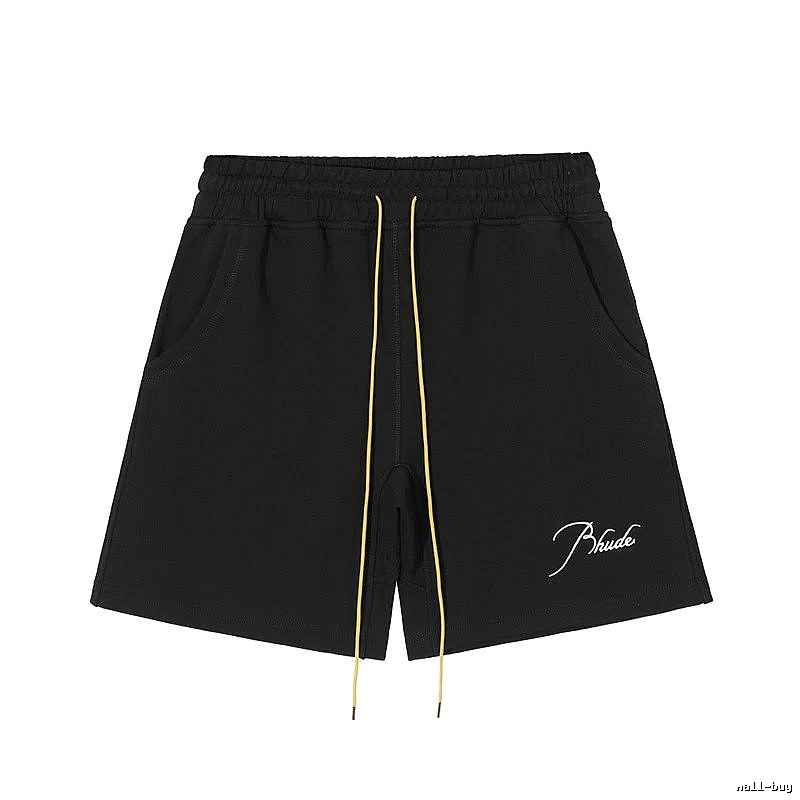 RHUDE minimalist style black shorts