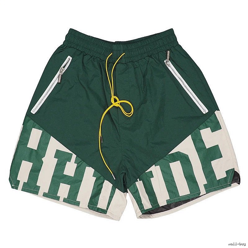RHUDE sporty green shorts