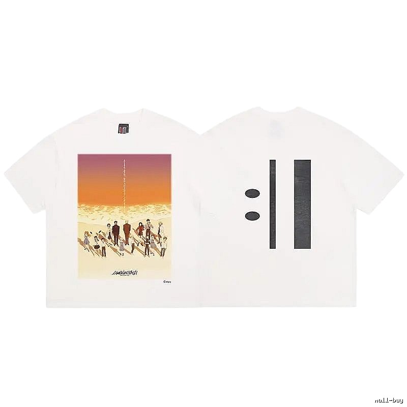 SAINT EVA Co-branded Anime Print White T-Shirt