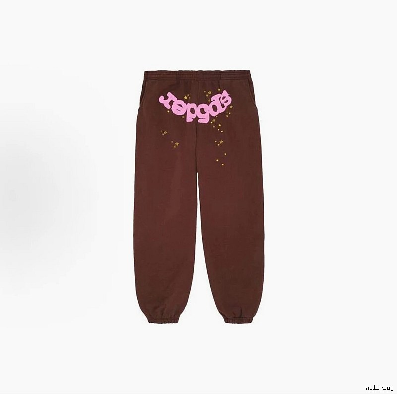 Sp5der Brown Graphic Sweatpants Lifestyle Edit