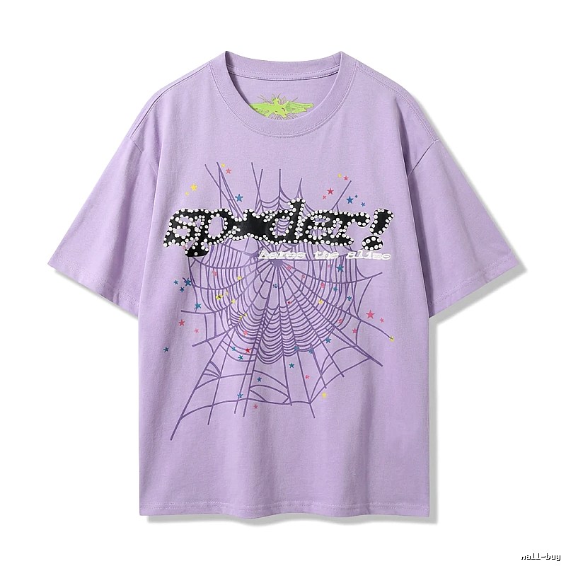 Sp5der Cobweb Style Light Purple T-shirt