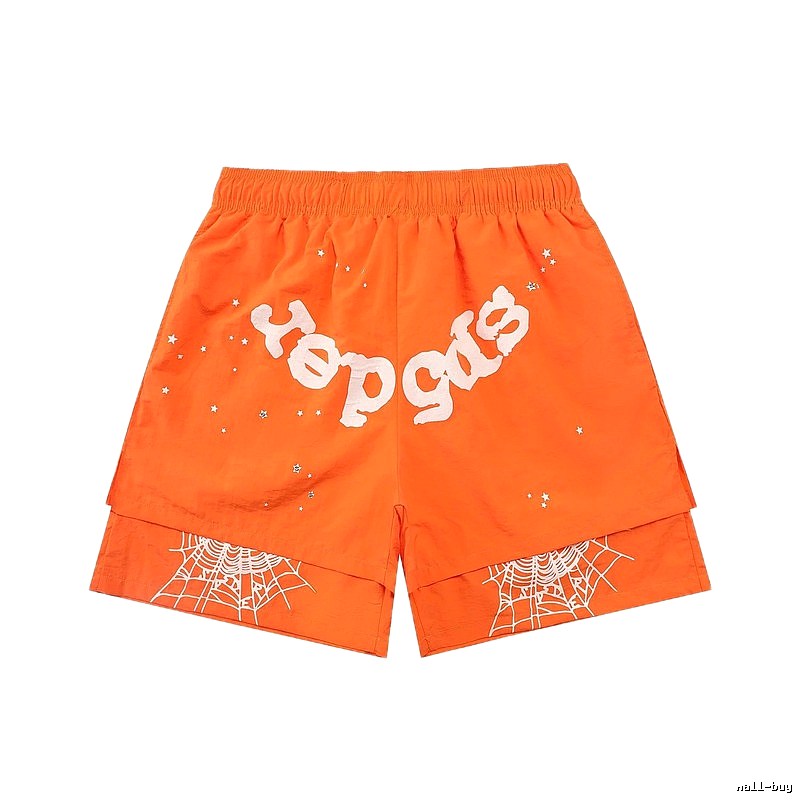 Sp5der Orange Trendy and Cool Shorts