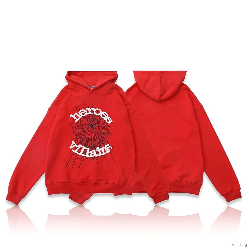 Sp5der Red Trendy and Cool Hoodie