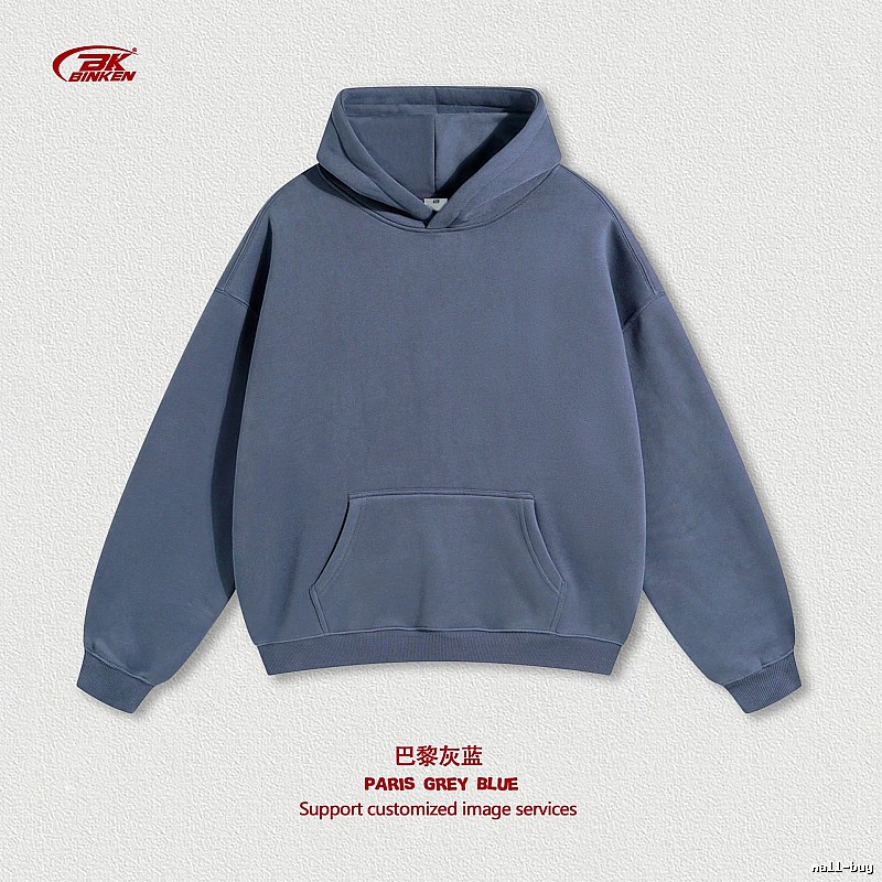 Sport Pullover hoodie Navy Blank Kangaroo for Collection Drops