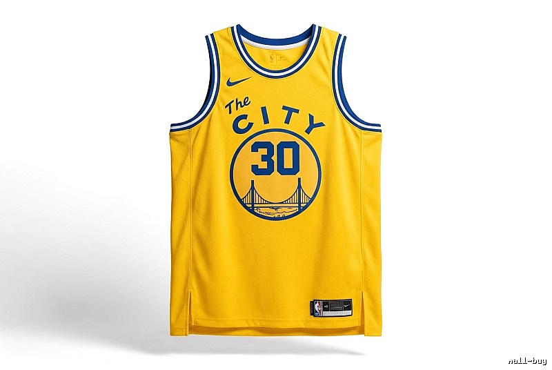 Stephenen Curry's No. 30 yellow basketball jersey.