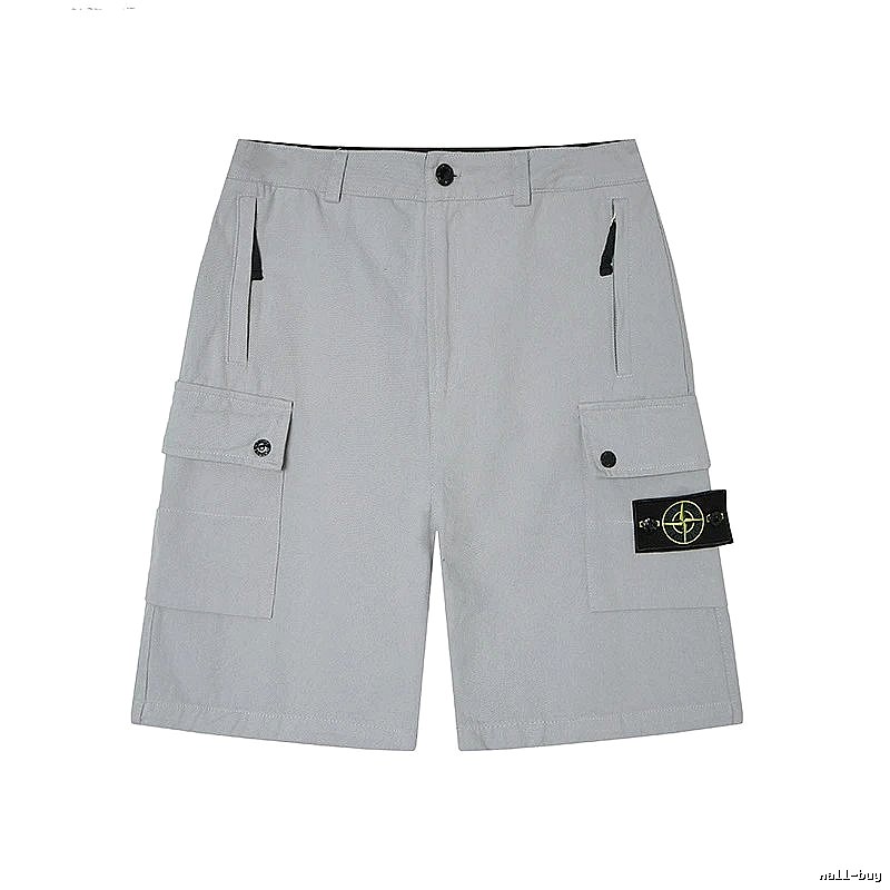 Stone Island Classic Technical Workwear Style Light Grey Shorts