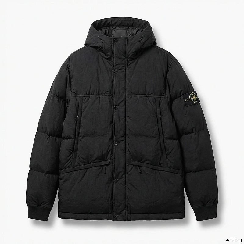 Stone Island functional style black down jacket