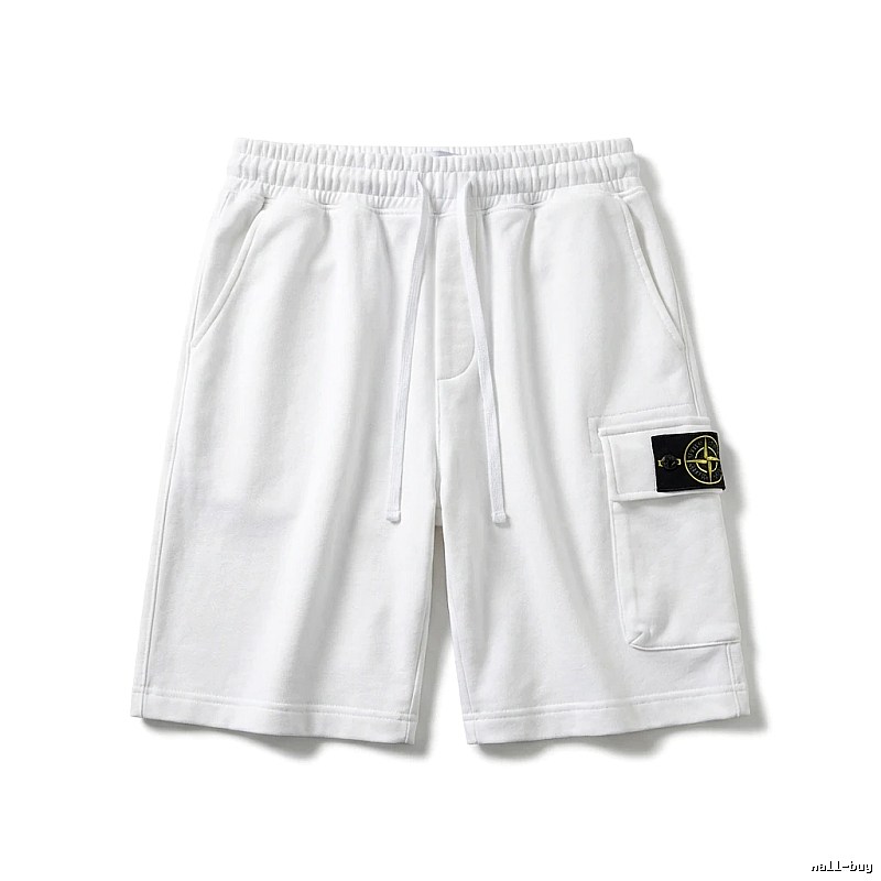 Stone Island functional style white shorts