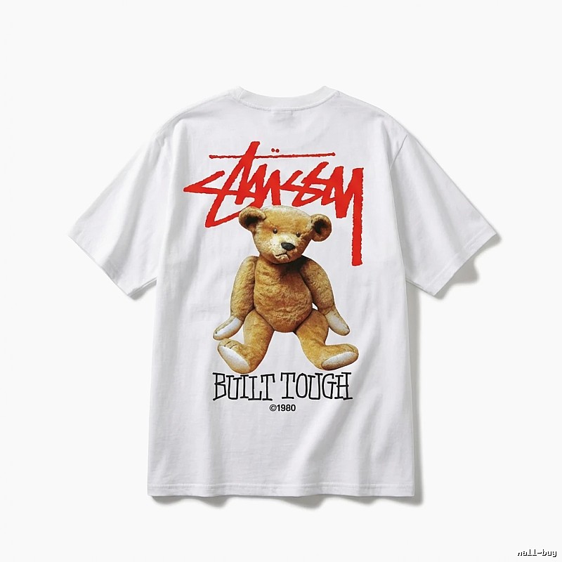 Stussy Bear Print White T-shirt