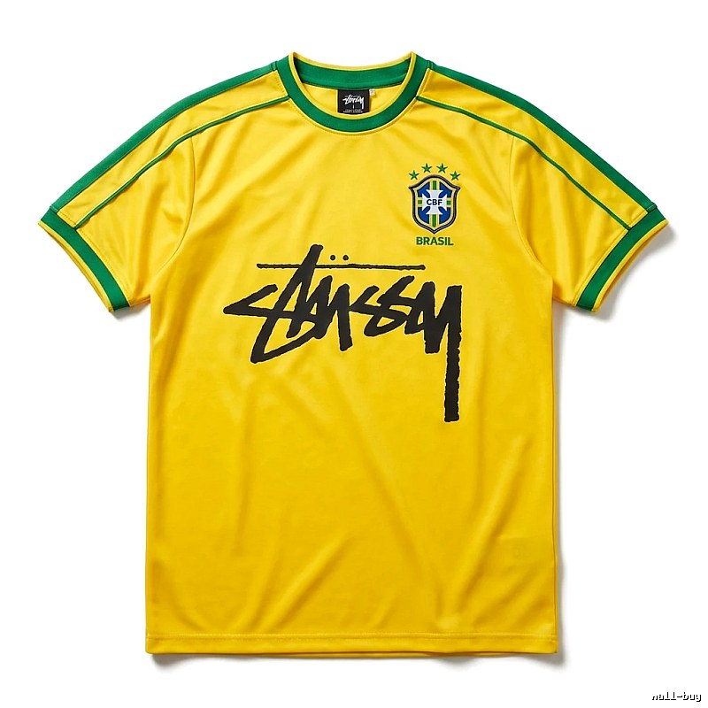 Stussy Brazil Team Style Yellow T-shirt