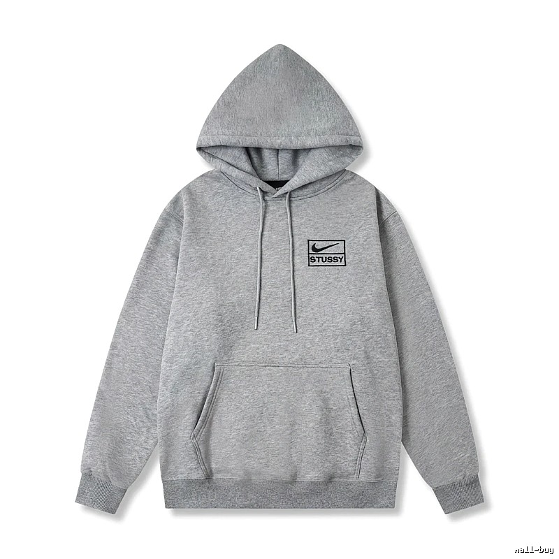 Stussy Co-branded Simple Style Grey Hoodie