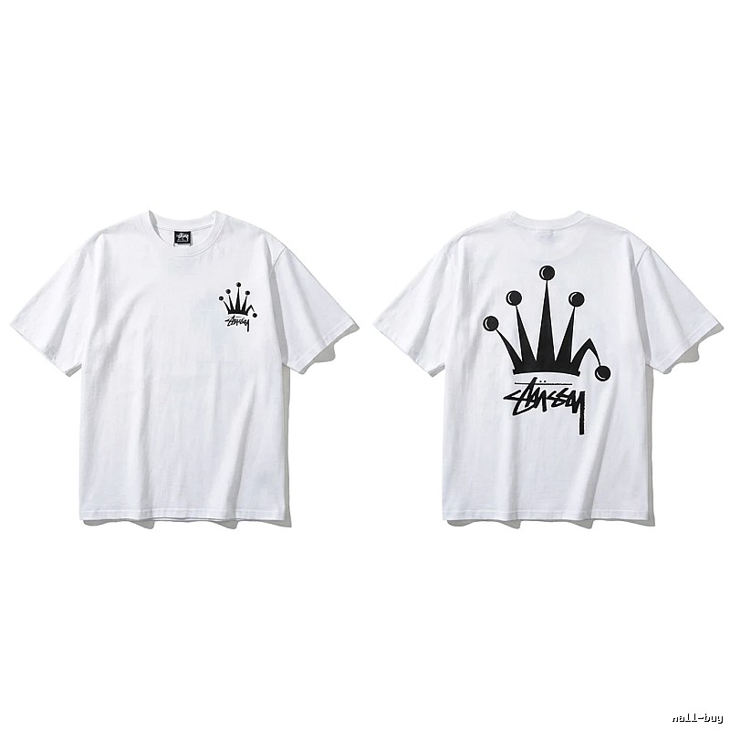 Stussy Crown Trendy Brand White T-shirt