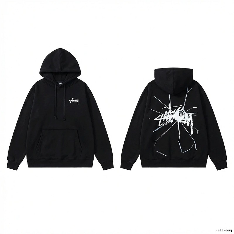 Stussy dark style black hoodie