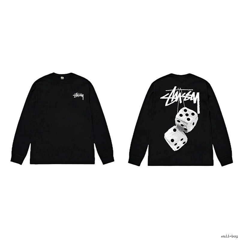 Stussy dice print style black long-sleeve
