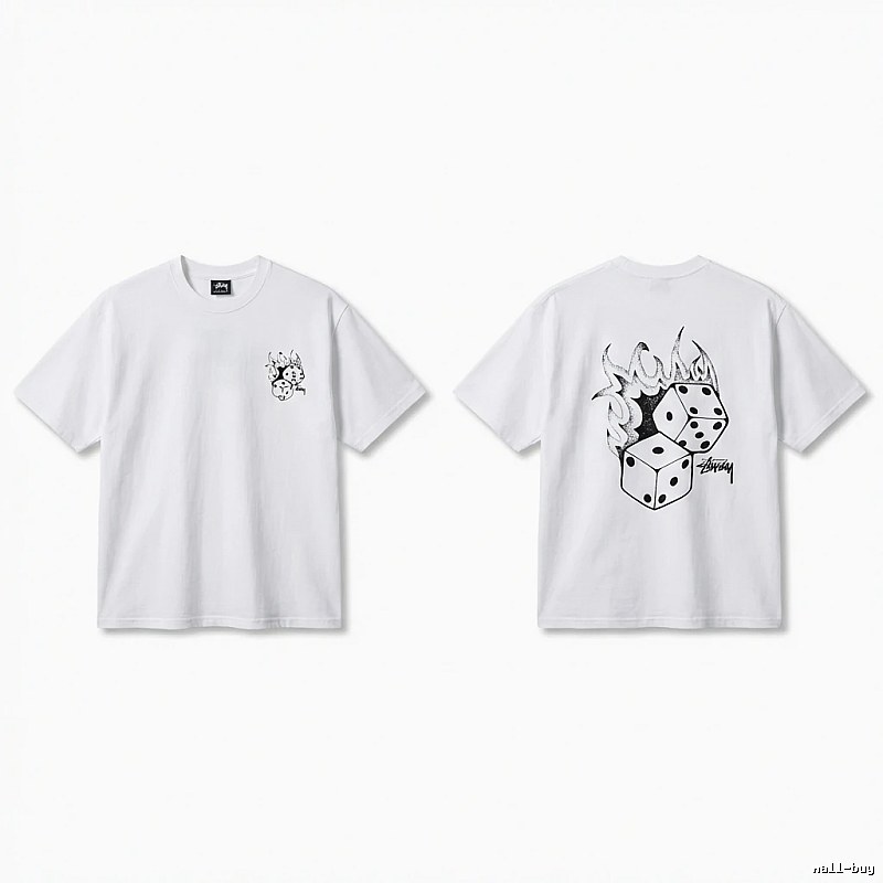 Stussy Dice Print Style White T-shirt