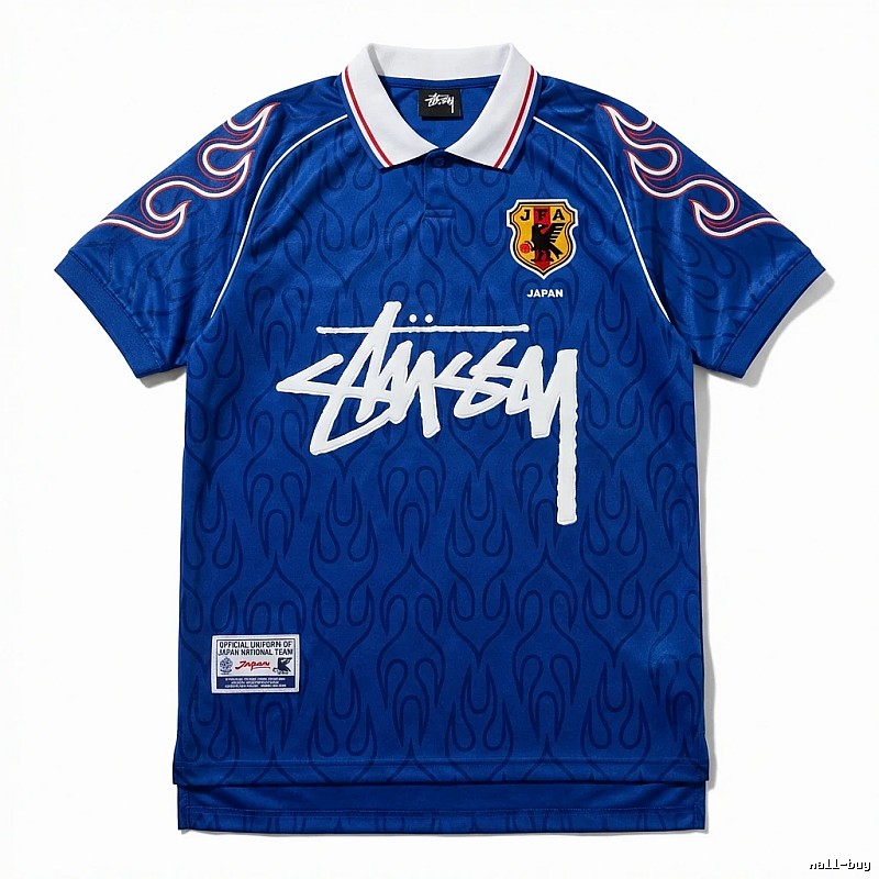 Stussy Flame Wind Blue Jersey