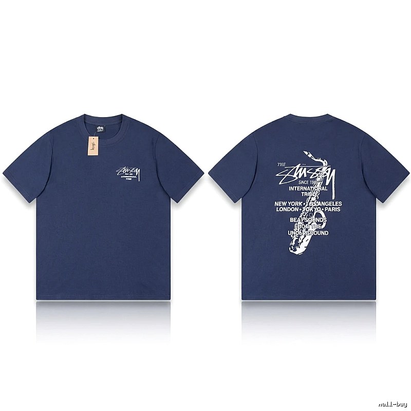 Stussy International Tribal Style Navy Blue T-shirt