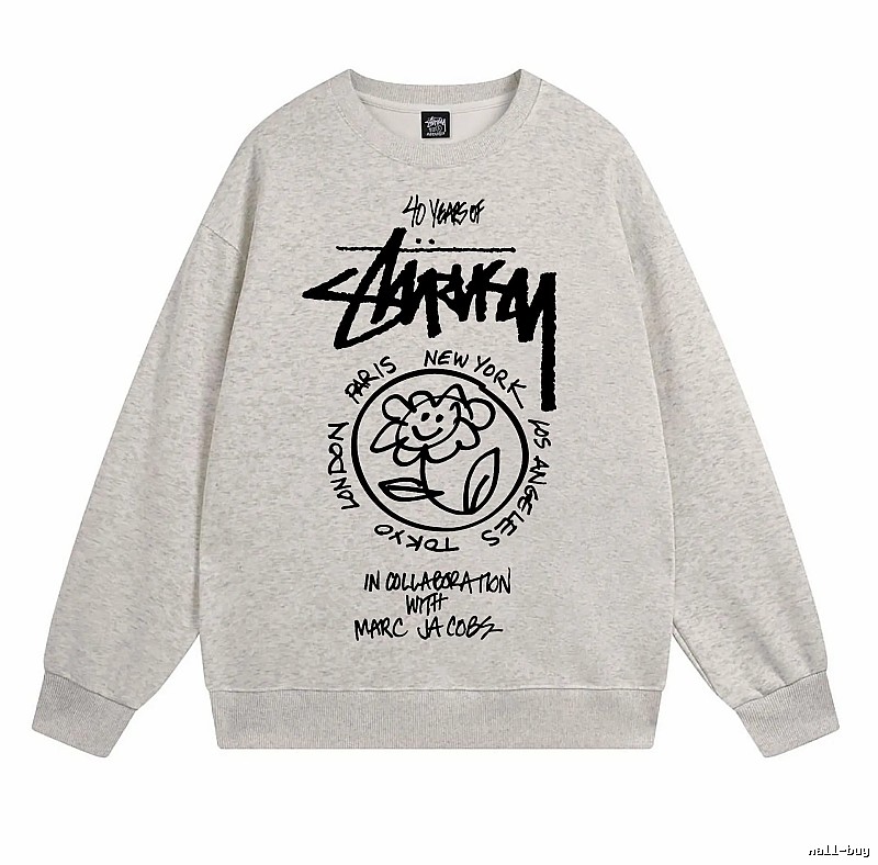 Stussy Oatmeal Style 539 Graphic SweatShirt Smart Casual