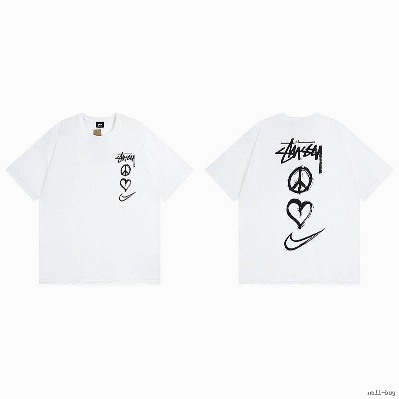 Stussy White Spider Graphic T-Shirt Logo Detail