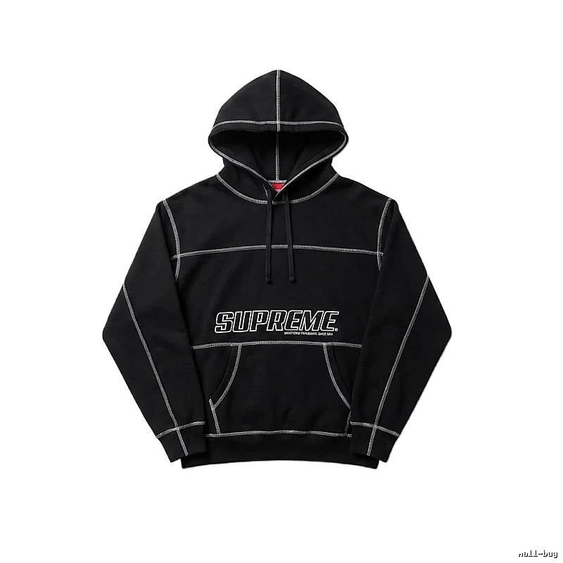 Supreme basic street style black sweatshirt
