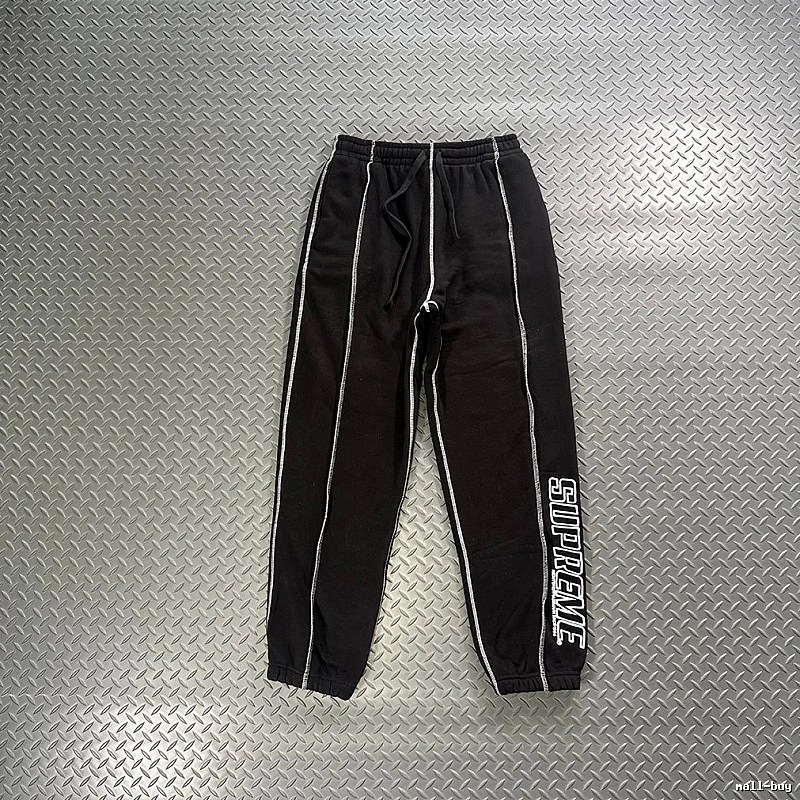 Supreme Black Red Piping Track Pants