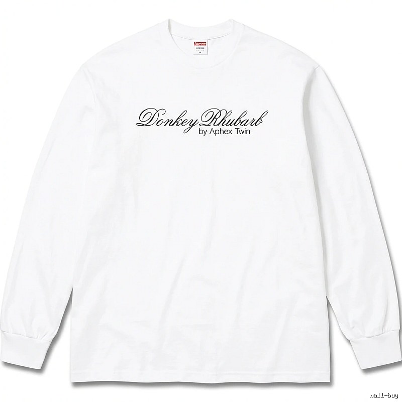 Supreme letter style white long-sleeve