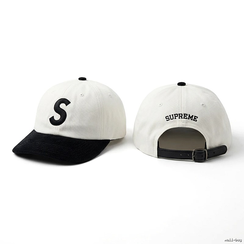 Supreme minimalist black and white hat