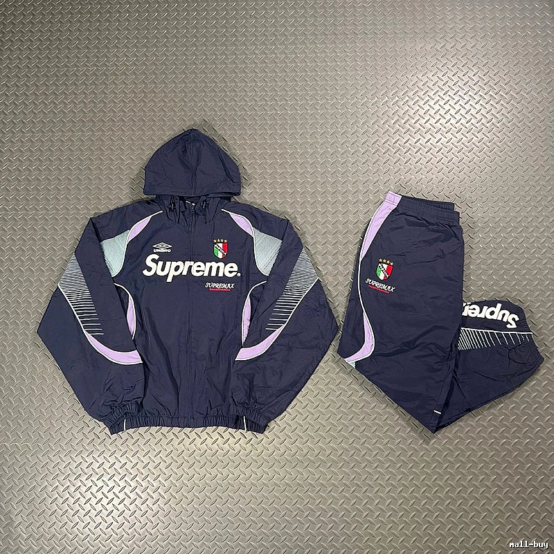 Supreme Navy Purple Tracksuit Set