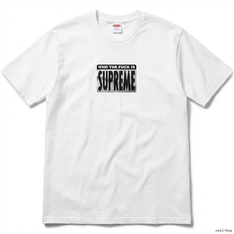 Supreme - printed trendy brand white T - shirt