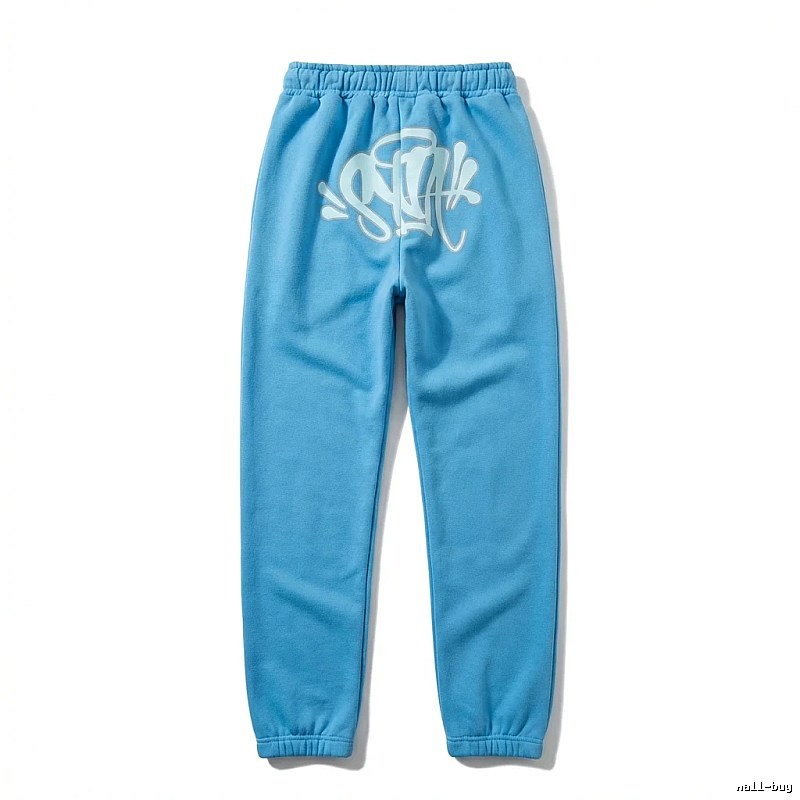 SynaWorld graffiti-style light blue sweatpants