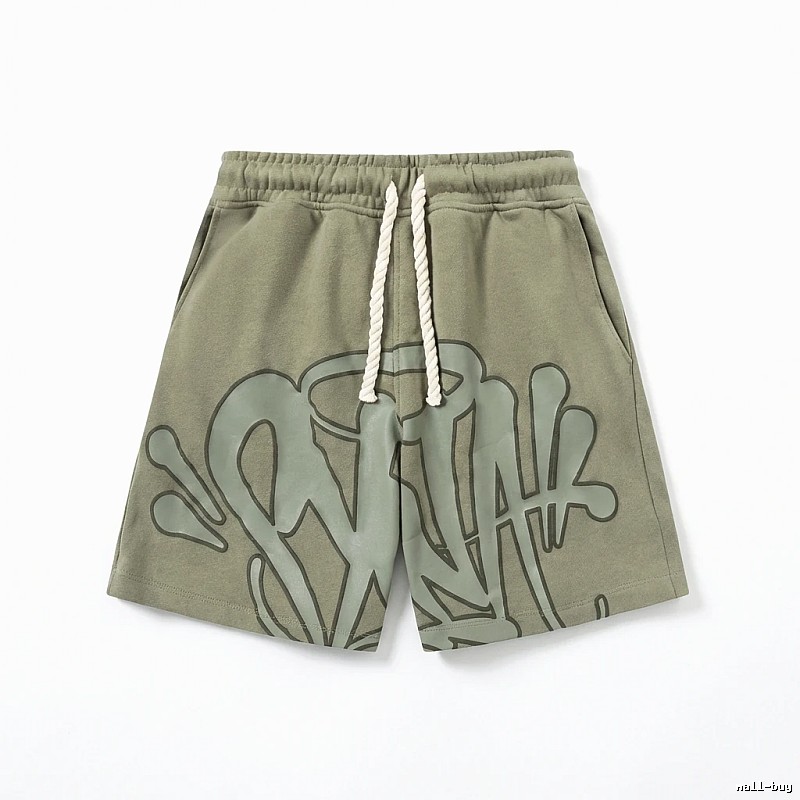 SynaWorld Graffiti-style Shorts (Military Green)