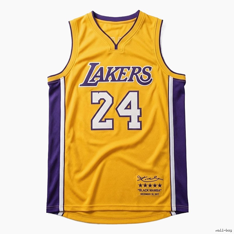 The No. 24 yellow jersey of the Los Angeles Lakers.