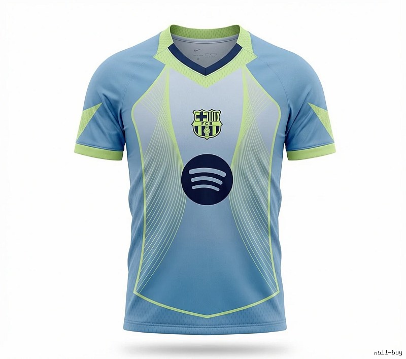 Tokyo Ghoul Barcelona trendy brand gray-blue-yellow jersey