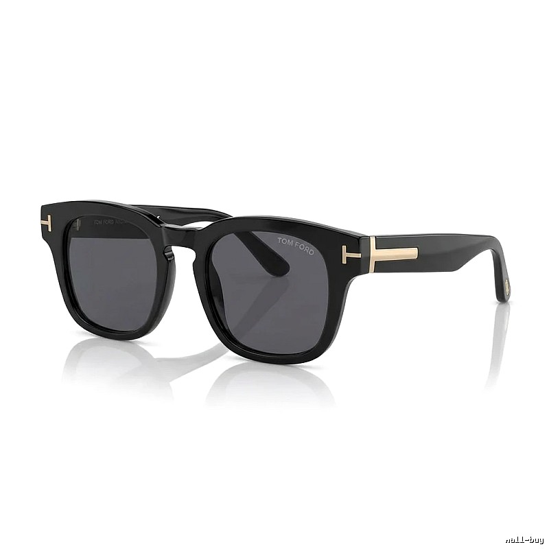 Tom Ford Square Trendy Cool Black Sunglasses