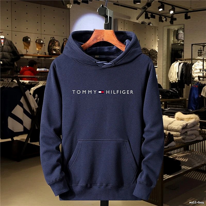 Tommy Hilfiger Navy Logo Hoodie Training Look