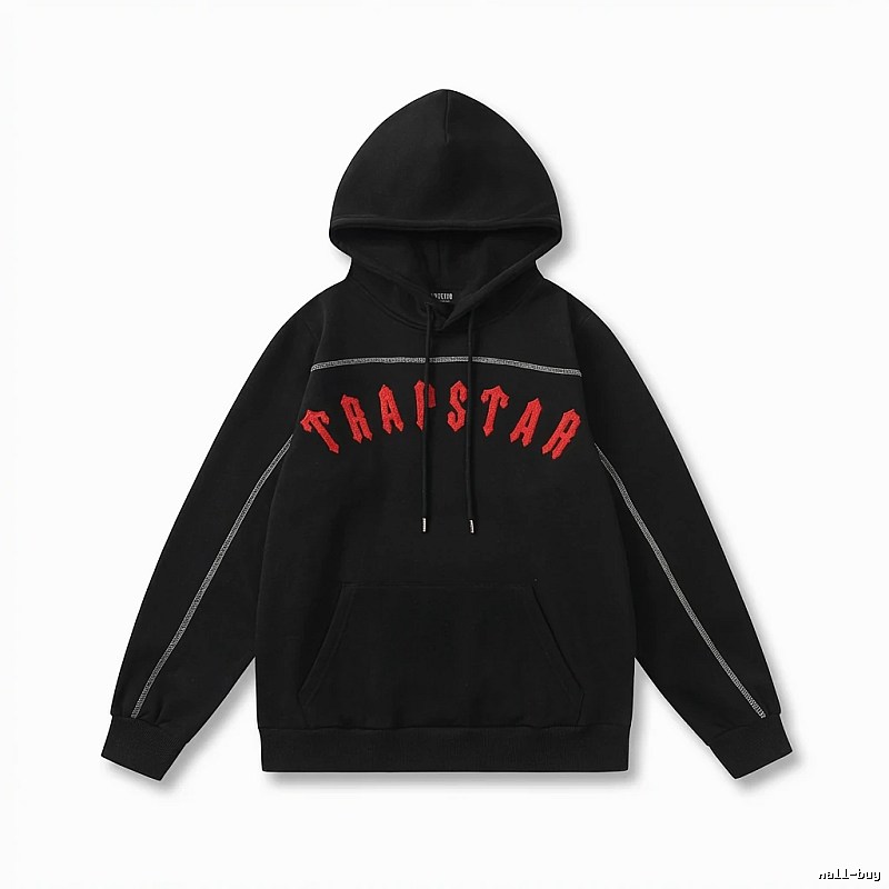 Trapstar Letter Style Black Hoodie