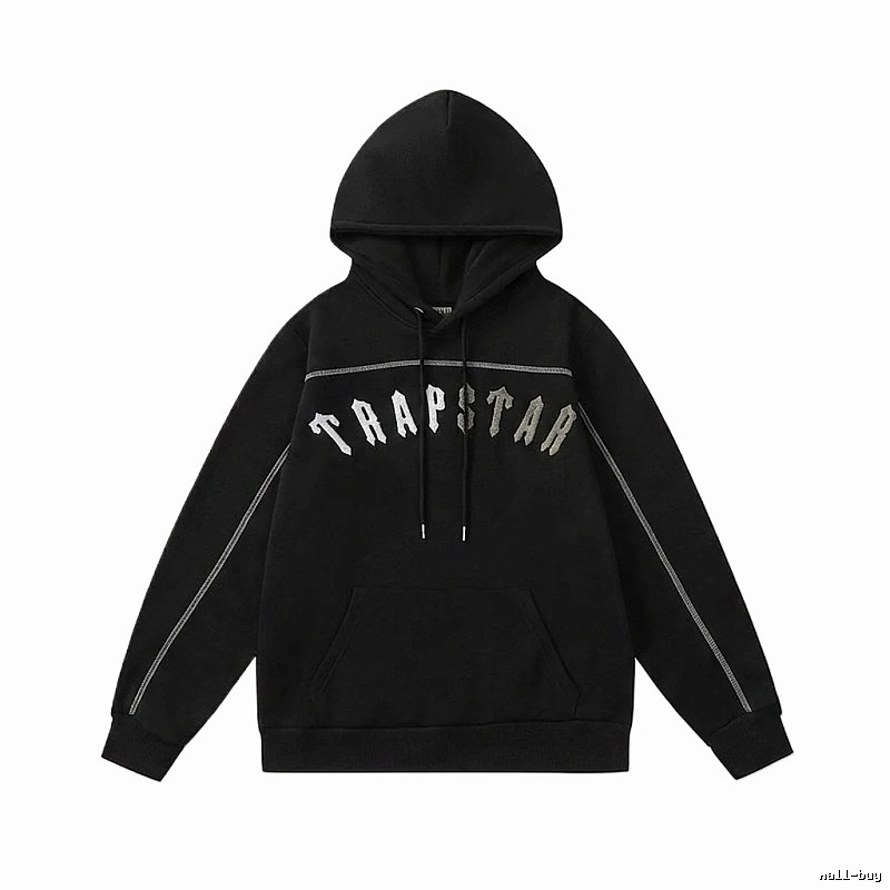 Trapstar letter-style black hoodie