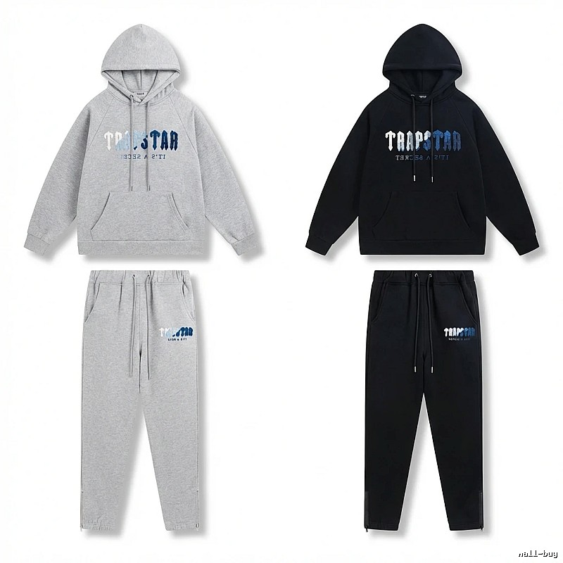 Trapstar Letter Trendy Brand Suit (Grey/Black)