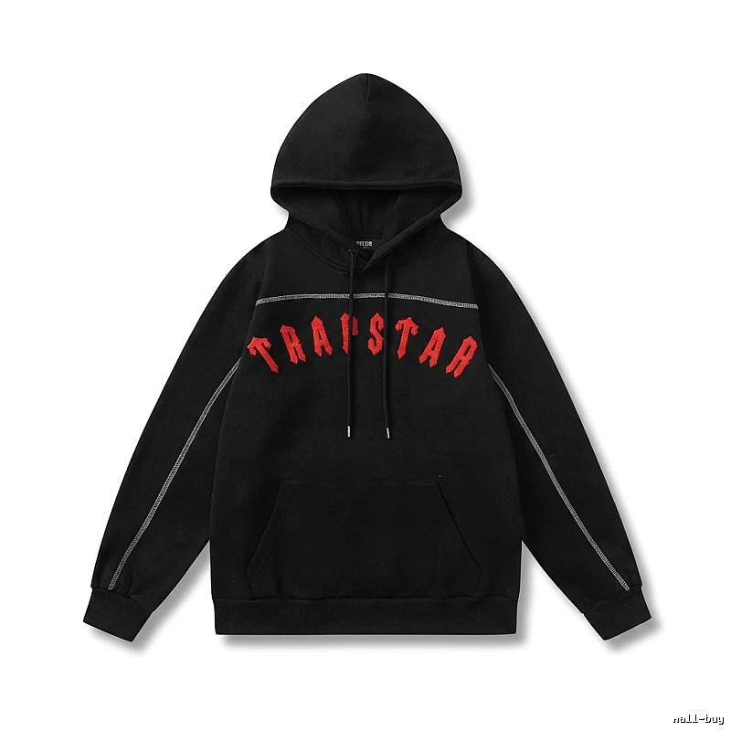 Trapstar Letter Trendy Cool Black Sweatshirt