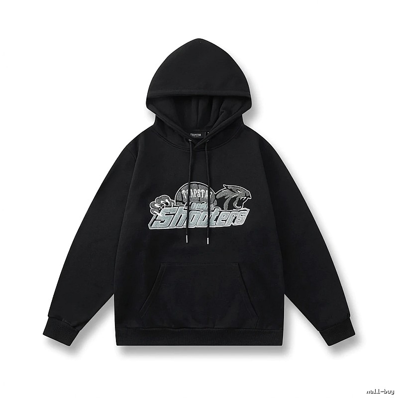 Trapstar - printed trendy and cool black hoodie