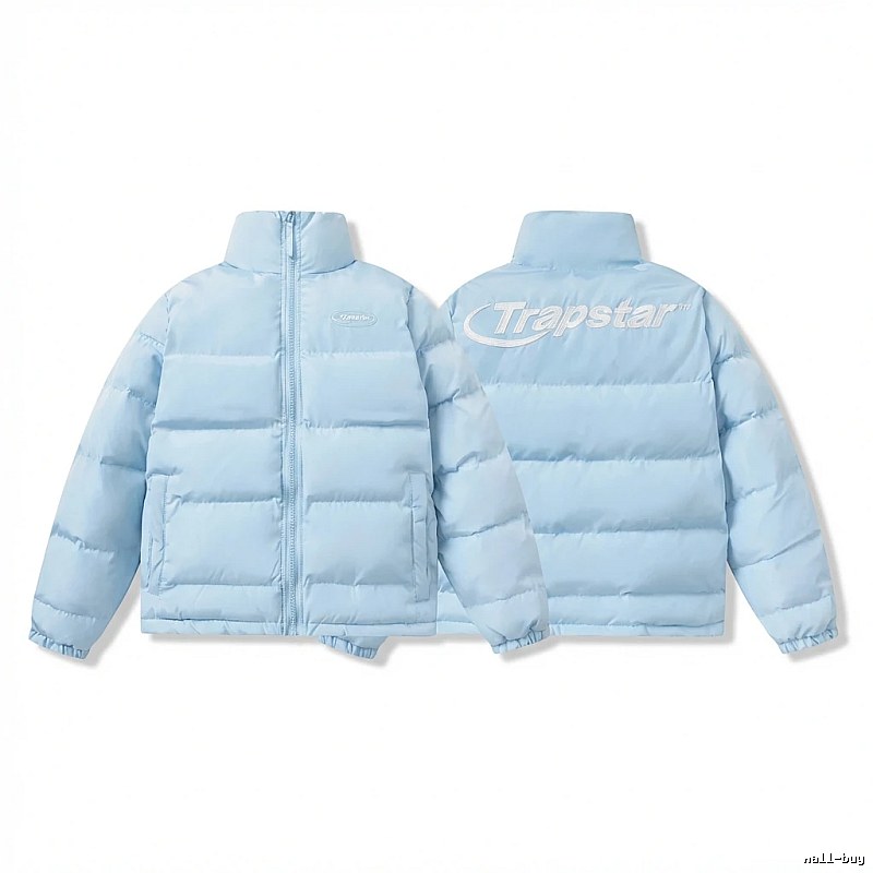 Trapstar trendy and cool style light blue down jacket