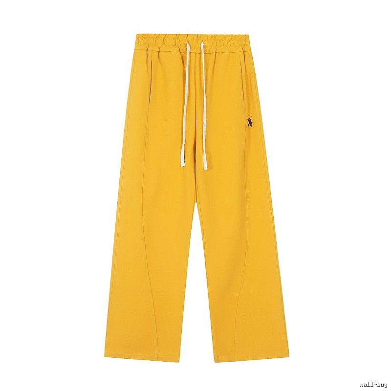 Travel Drawstring Straight Pants by RalphLauren - Mustard Yellow