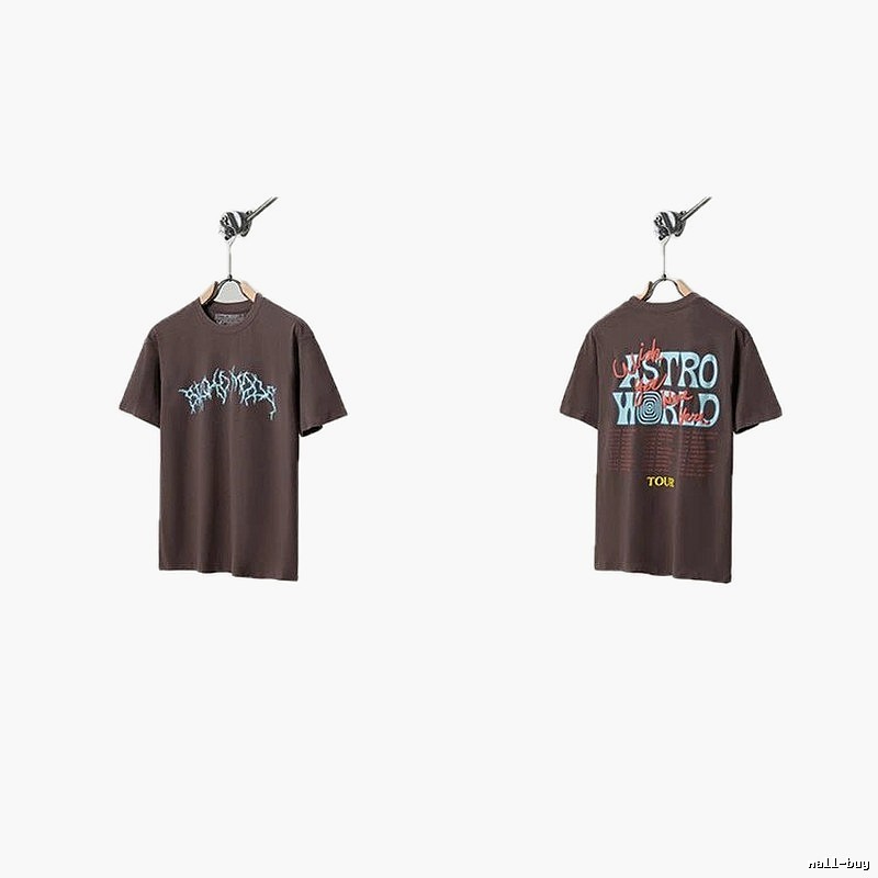 Travis Scott Astroworld Street Style Dark Brown T-Shirt