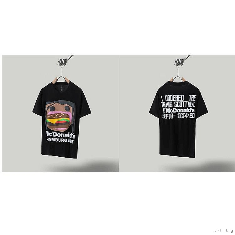 Travis Scott x McDonald's Co-branded Printed Black T-Shirt