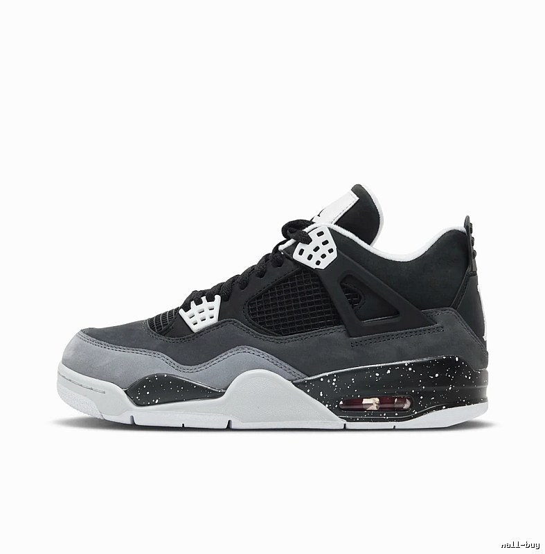 Trendy black and gray Jordan 4 shoes